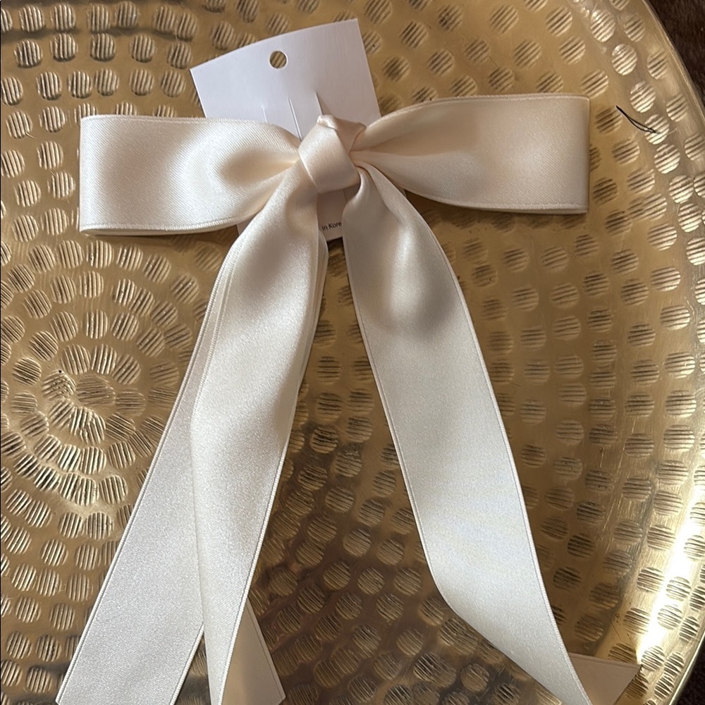 Elegant Cream Satin Bow